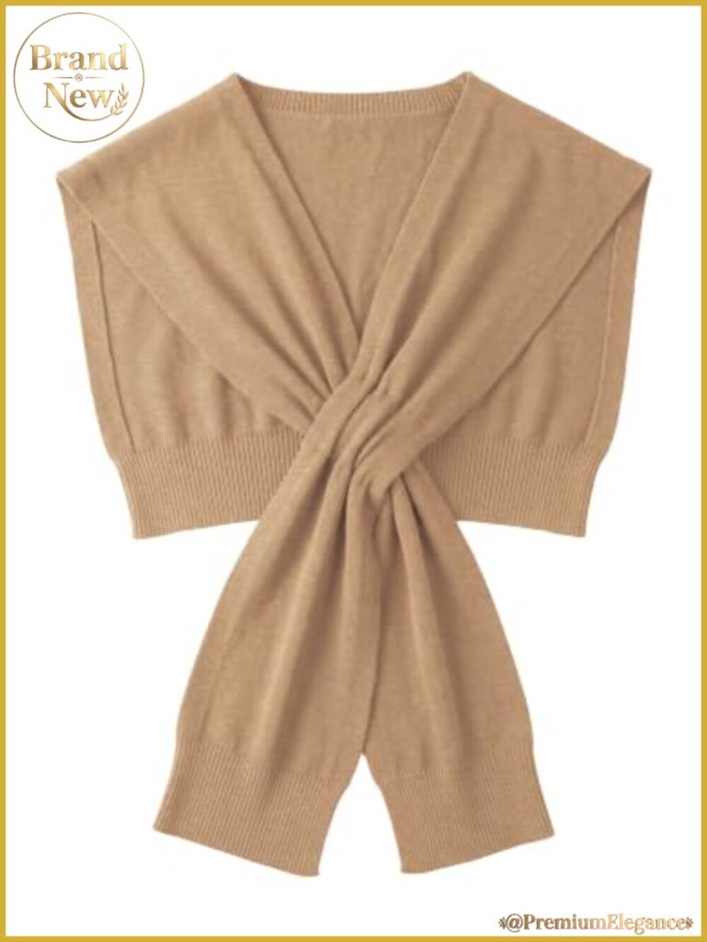 Wool Blend Knotted Sweater Shawl Wrap for Women Dressy Lightweight Layering
